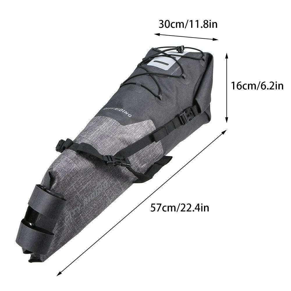 12-14L Bike Large Saddle Bag Cycling Rear Seat Bag Waterproof Cycling Rear Seat Pannier Bike Tail Storage Bag