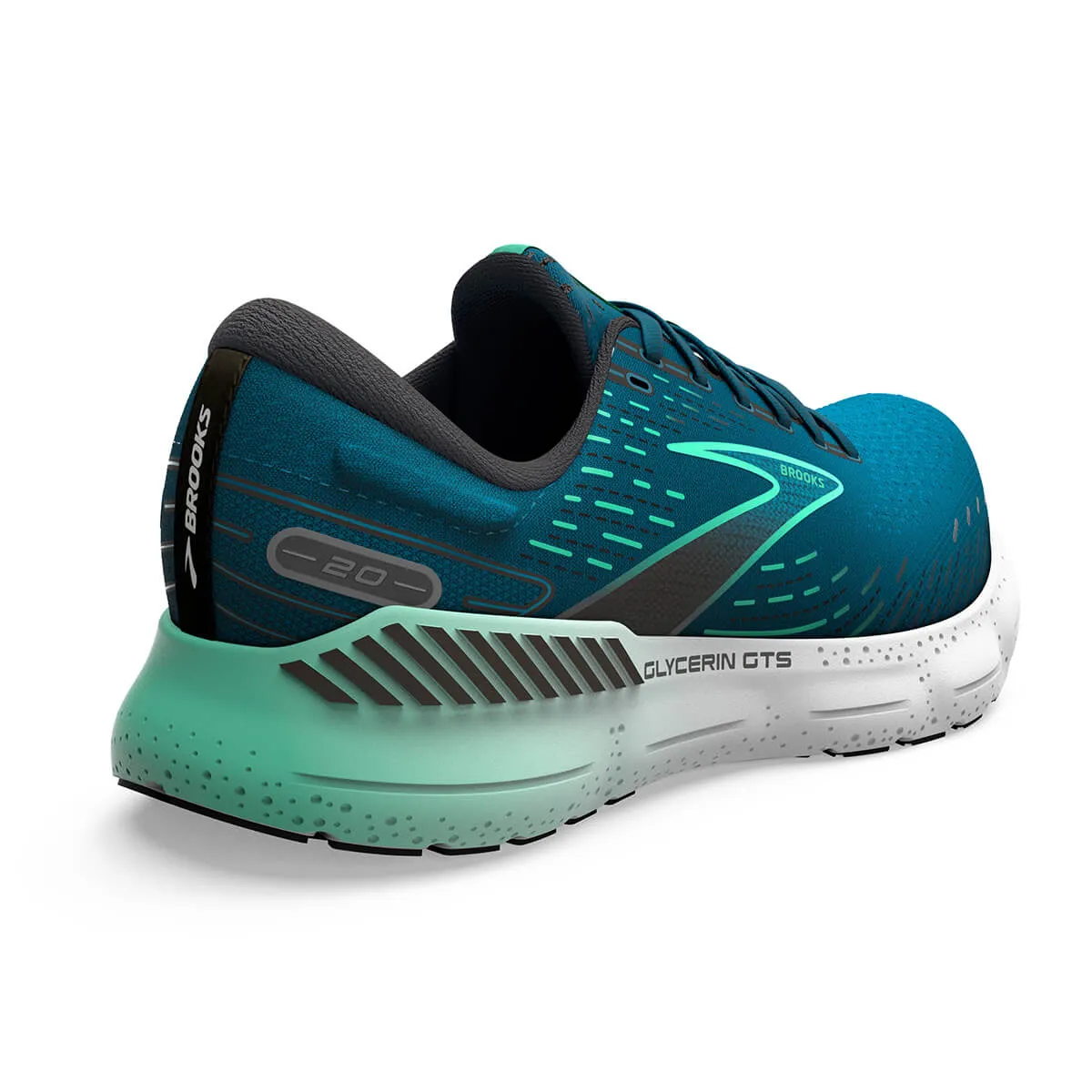 Brooks Glycerin GTS 20 Mens | Moroccan Blue/black/spring Bud