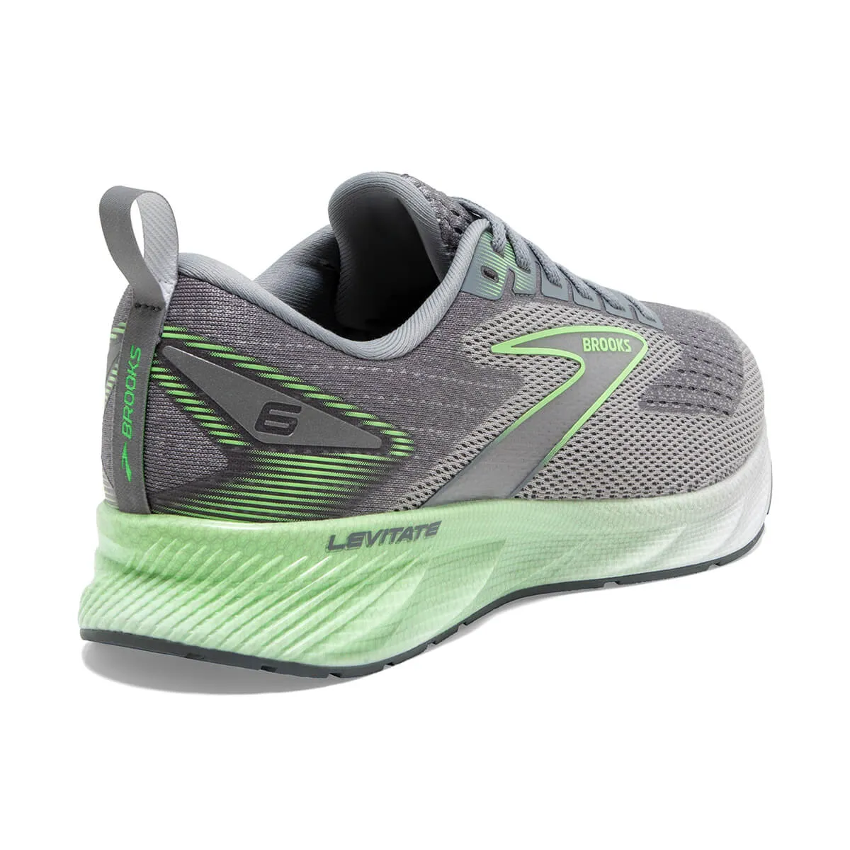 Brooks Levitate 6 Mens | Primer Grey/neon Green