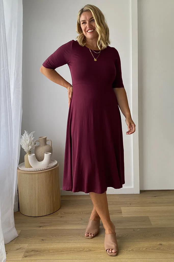 Harmony Dress - Burgundy