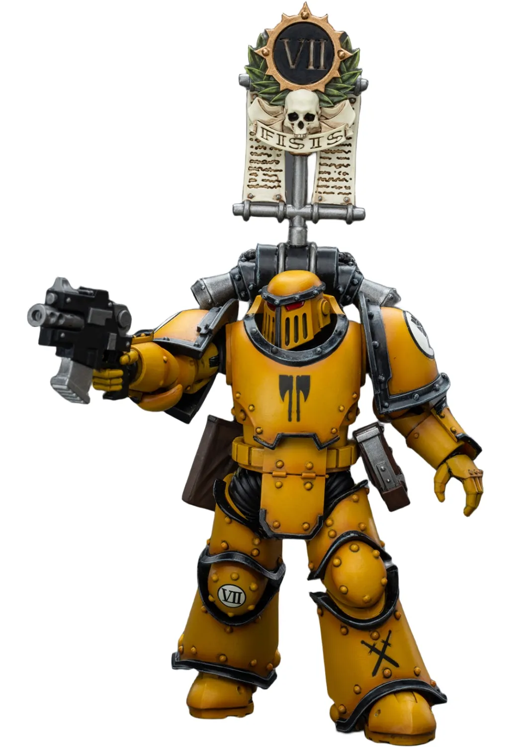 HiPlay JoyToy 40K: Imperial Fists Legion MkIII Tactical Squad Legionary with Legion Vexilla Action Figures