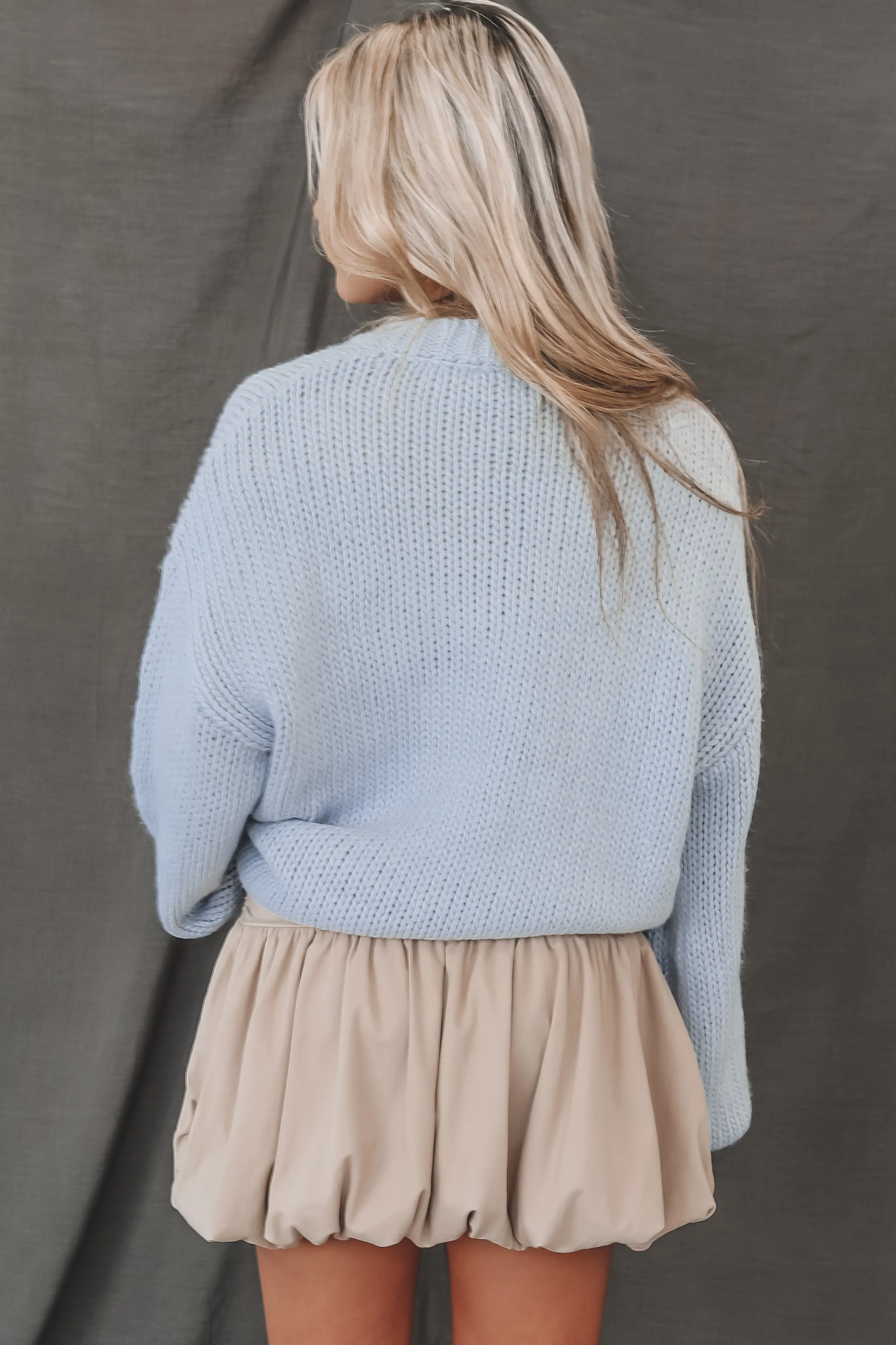 It’s A Cowgirl Thing Knit Light Blue Sweater