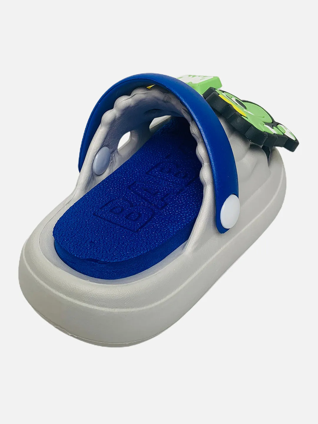 Little Surprise Box Blue Smilie Dino Slip on Clogs/Footwear for Toddlers & Kids.