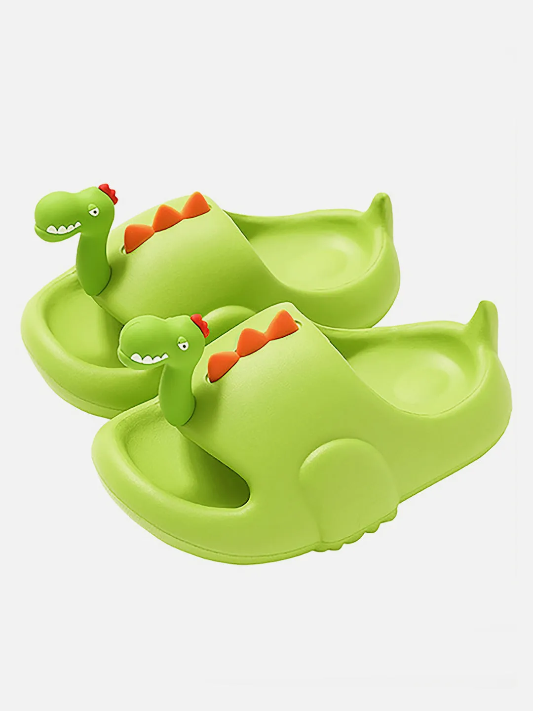 Little Surprise Box Fluorescent 3d Long Neck Dino Slip on Clogs Footwear for Toddlers & Kids