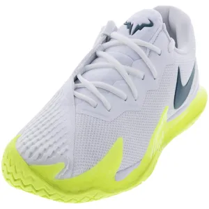 Mens Rafa Zoom Vapor Cage 4 Tennis Shoes White and Volt