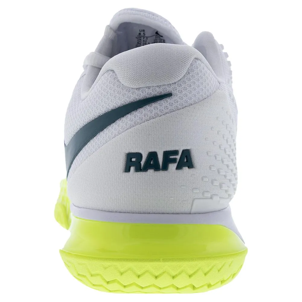 Mens Rafa Zoom Vapor Cage 4 Tennis Shoes White and Volt