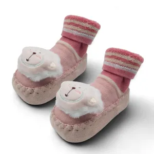 Pink Monkey- Baby Sock Shoes for Infants Babies and Little Kids