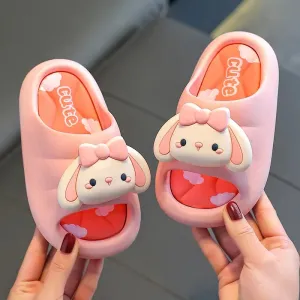 Summer Children Slippers Cartoon Indoor Anti Slip Boys Bathroom Slippers 2-10 Years Old Cute Soft Soled Girls Slippers