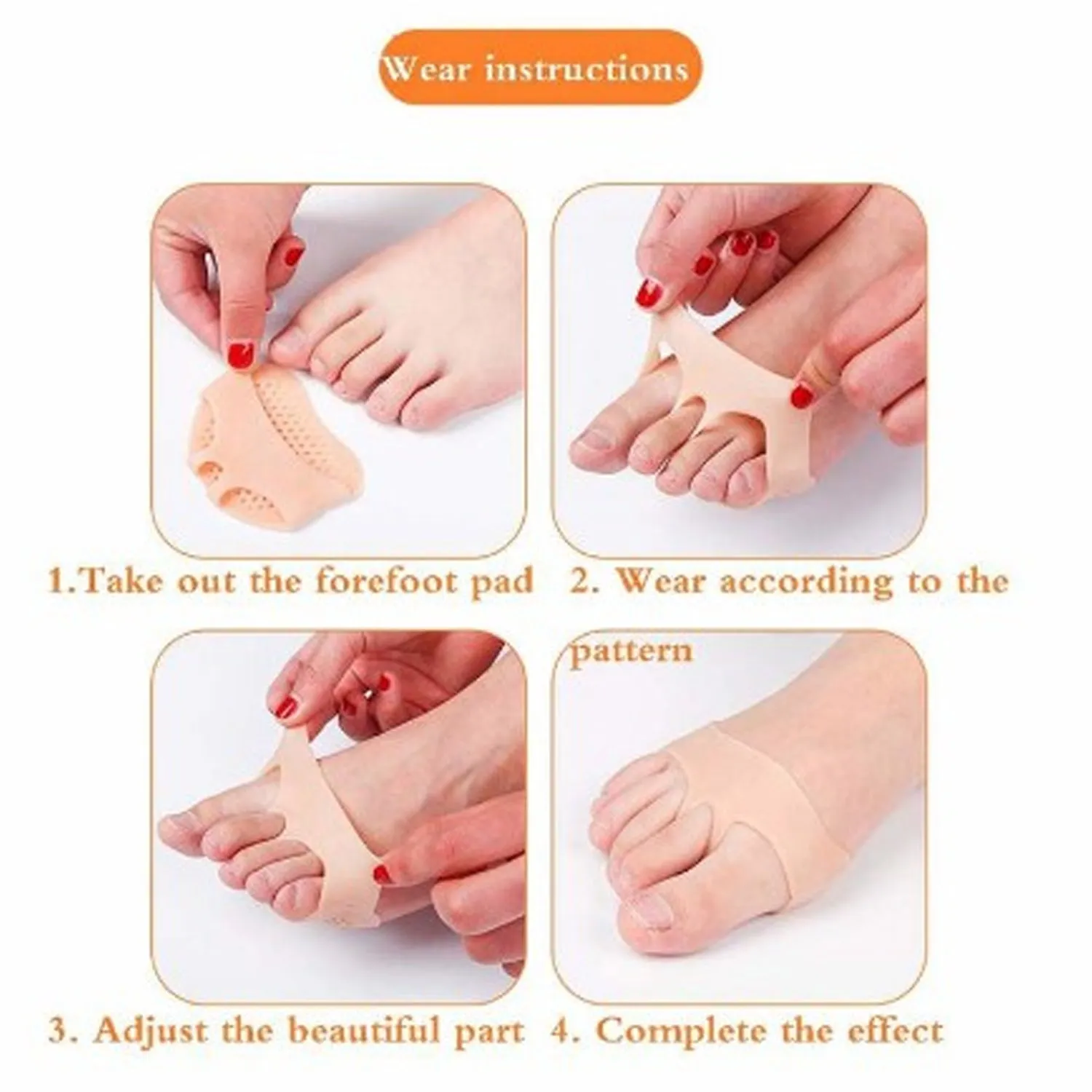 Toe Separator Bunion Corrector Straightner Hallux Valgus Pain Relief (1Pair)