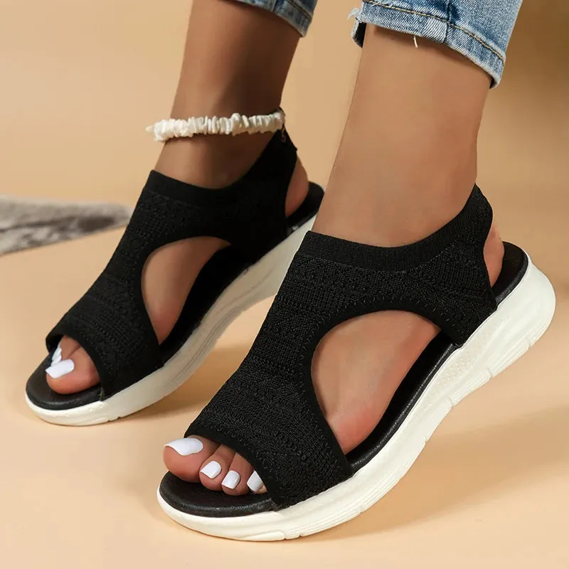 Women Summer Shoes  New Mesh Fish Platform Sandals Women's Open Toe Wedge Sandals Ladies Light Casual Shoes Zapatillas Muje