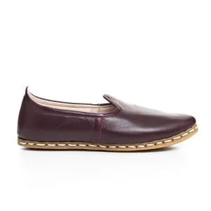 Women's Maroon Slip On Shoes