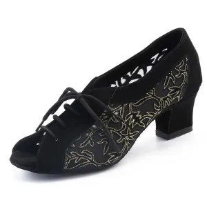 Women's Suede 4.8cm Heel Ballroom Dance Shoes Latin Dance Shoes Dance Heels Salsa Dance Shoes