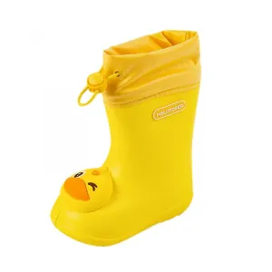 Yellow 130Children's Cartoon Pvc Rubber Waterproof Rain Boots Fashion Classic Baby Water Shoes Rabbit Frog Dolls Boys Girls